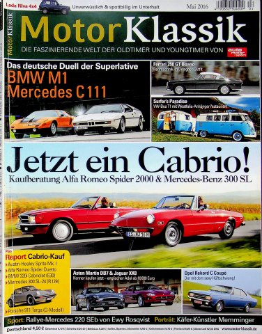 Deckblatt Motor Klassik (05/2016)